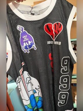 Men's Black Graphic Mesh Jersey 3x